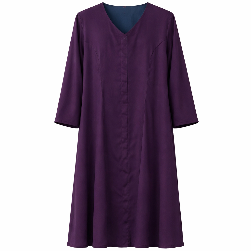 Double Hijab Ul Hareem (Round Lines) - Indigo x Teal