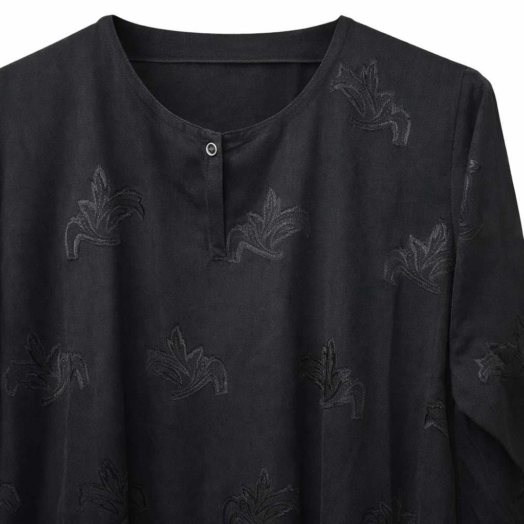 Front Closed - Self Jacquard Floral Motif