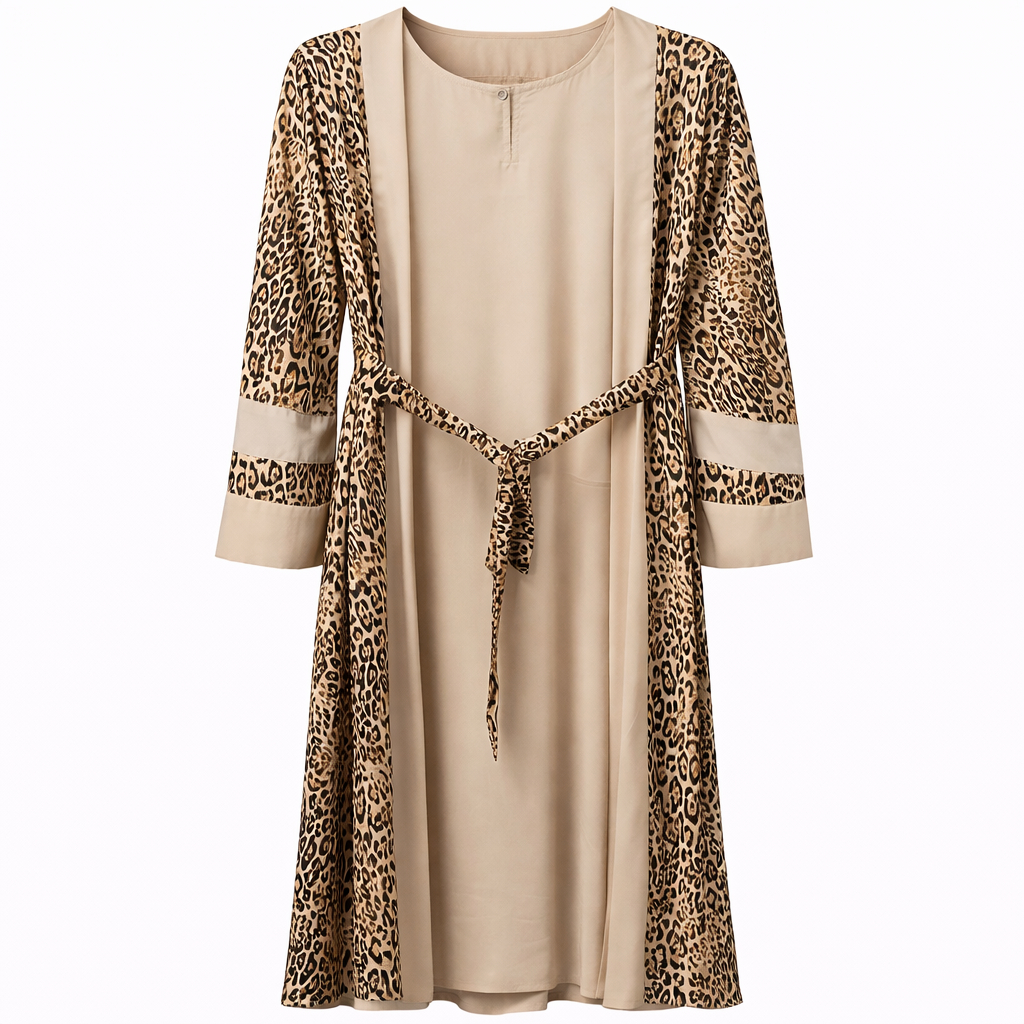 Double Upper - Printed Leopard x Ivory Cream
