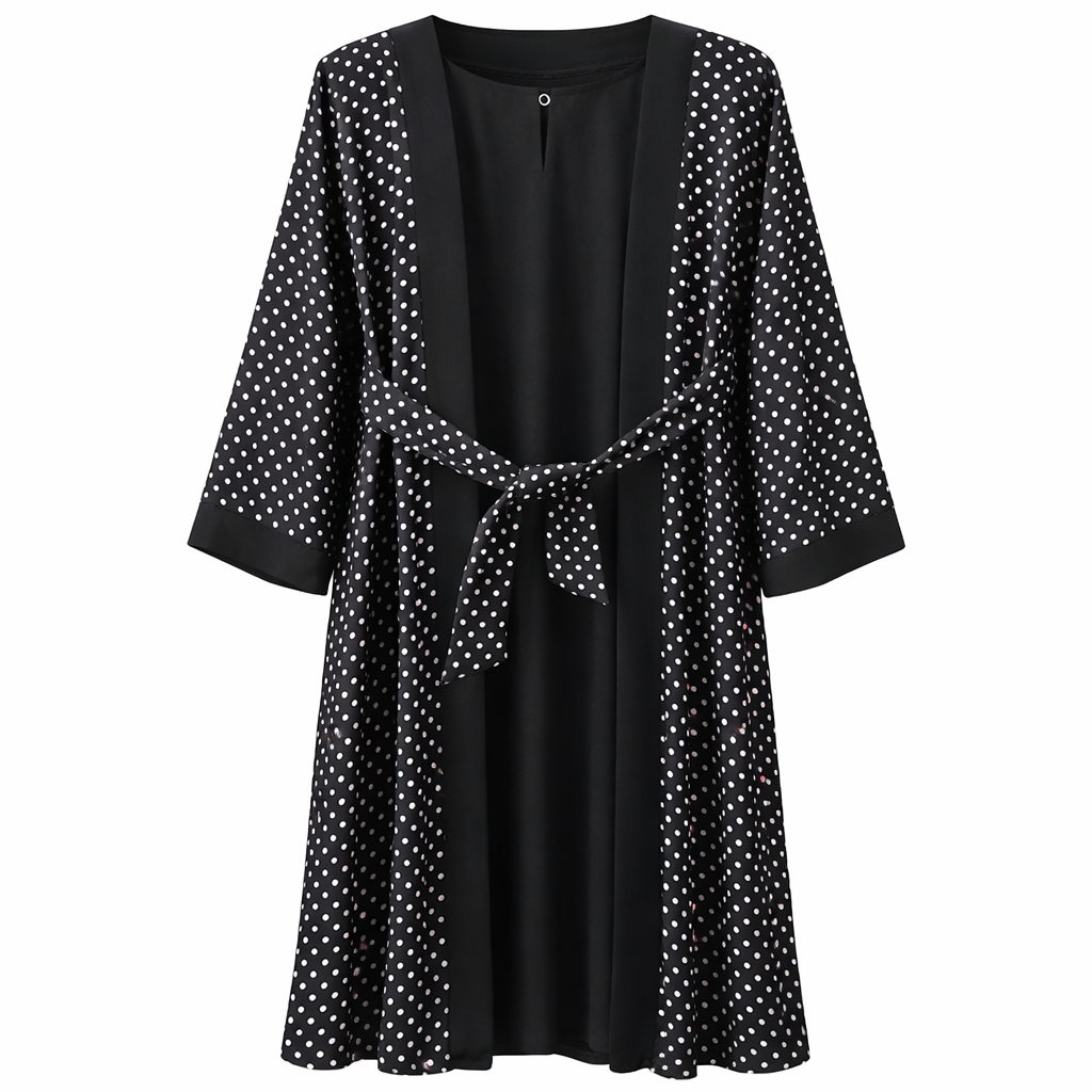 Double Upper - Printed Polka x Black