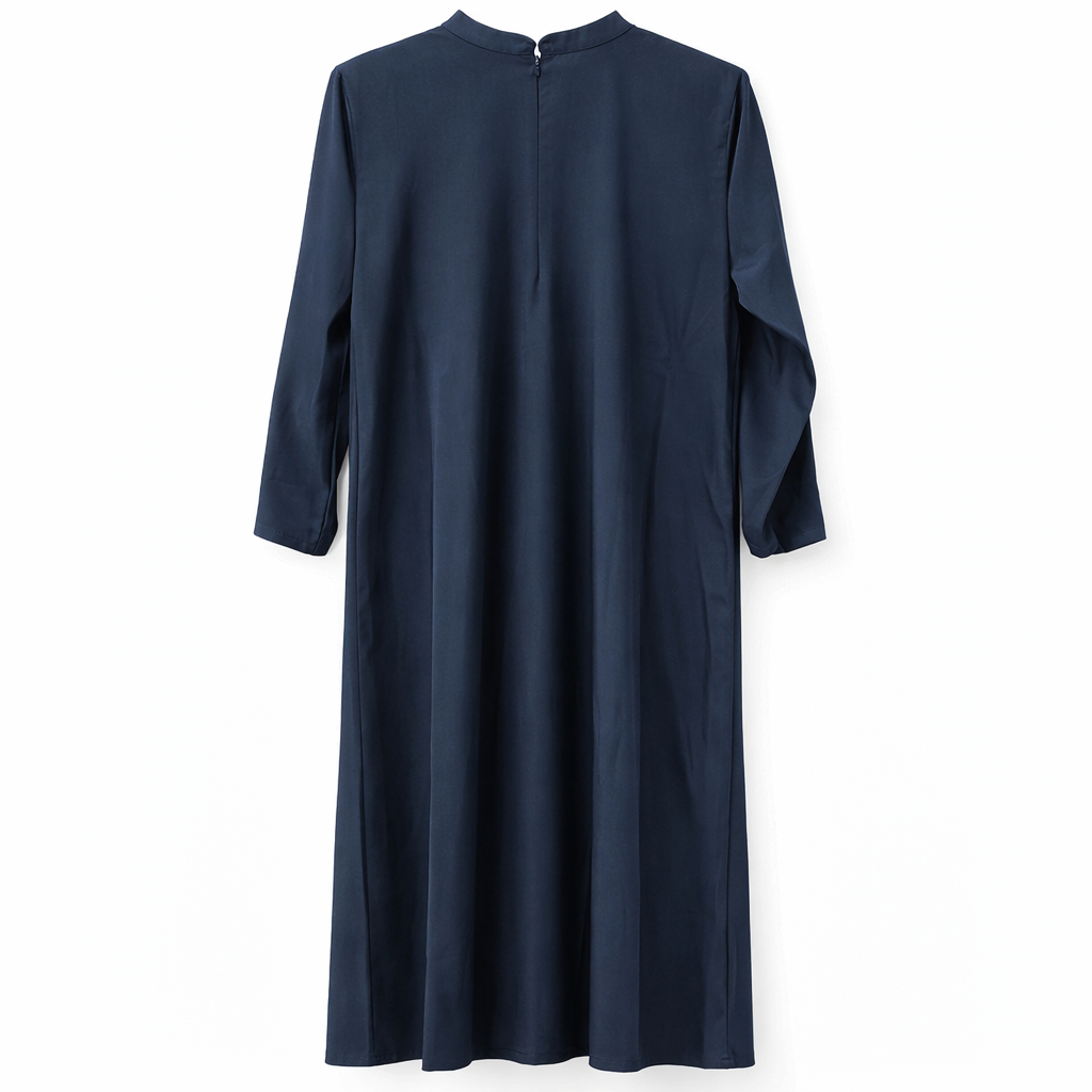 Front Closed x Collar - Silk Premium (Dark Teal Blue)