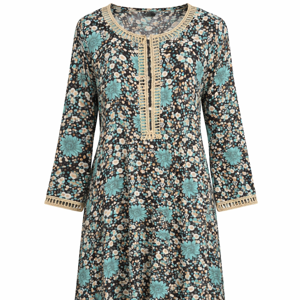 Front Closed - Lawn Print Floral x Dot