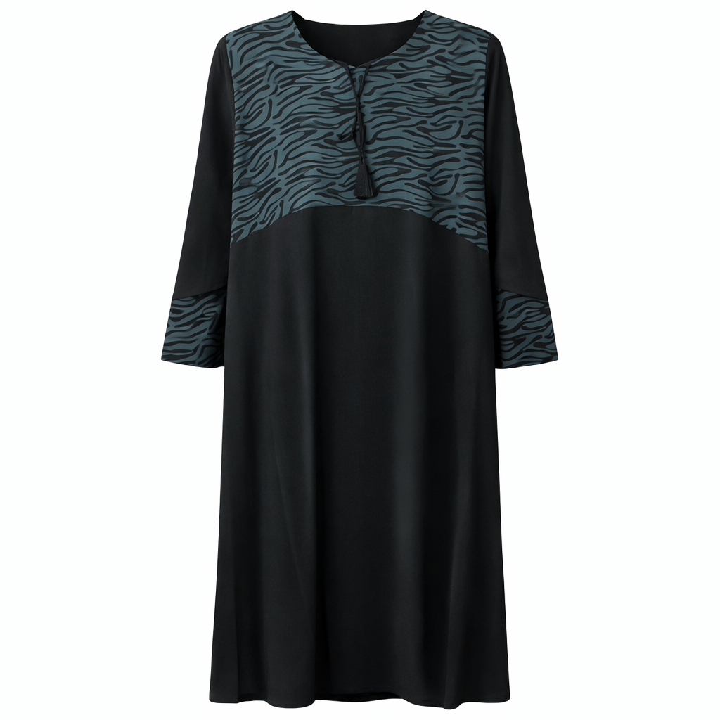 Double Front Closed - Zebra Print x Black