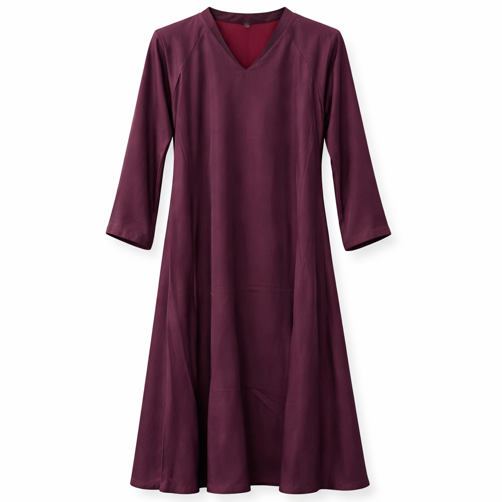 Maxi - Premium Silk (Dusty Maroon)