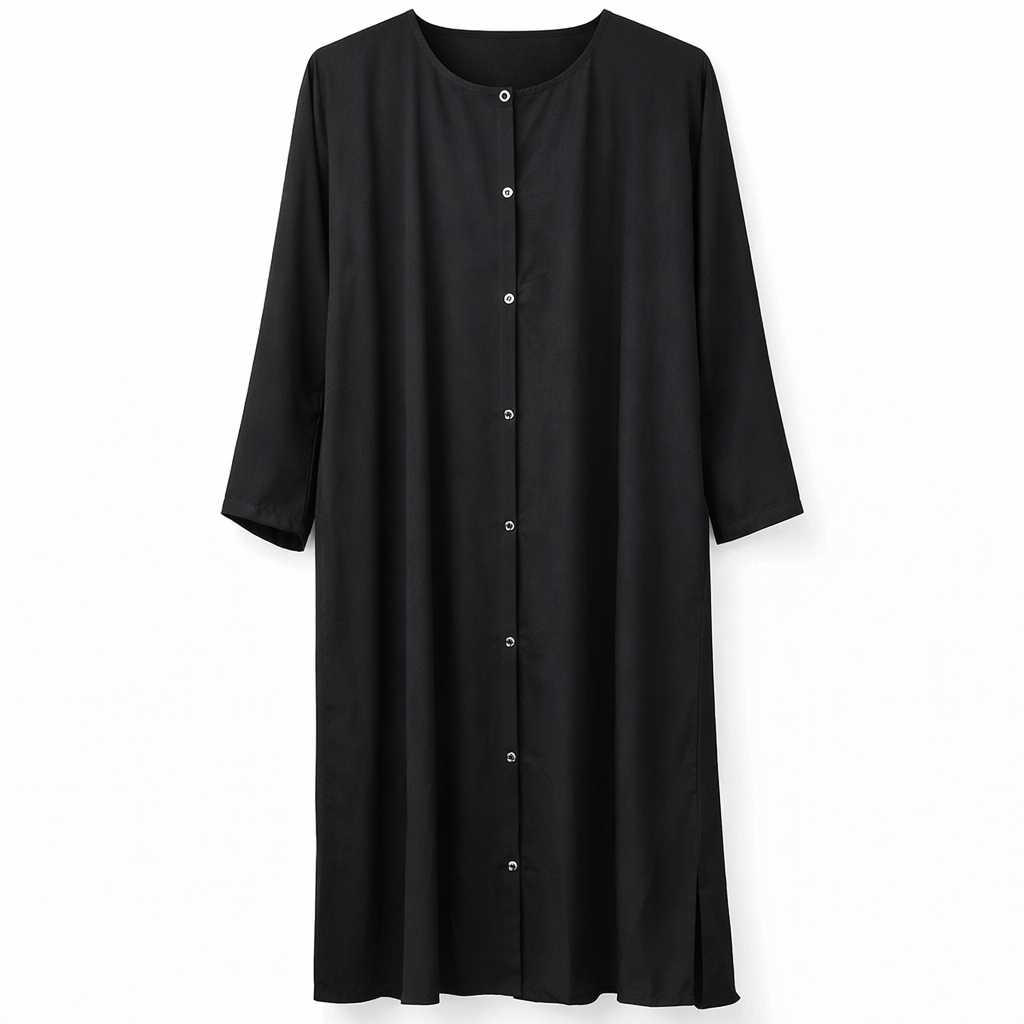 Front Open - Thick Cotton (Black)