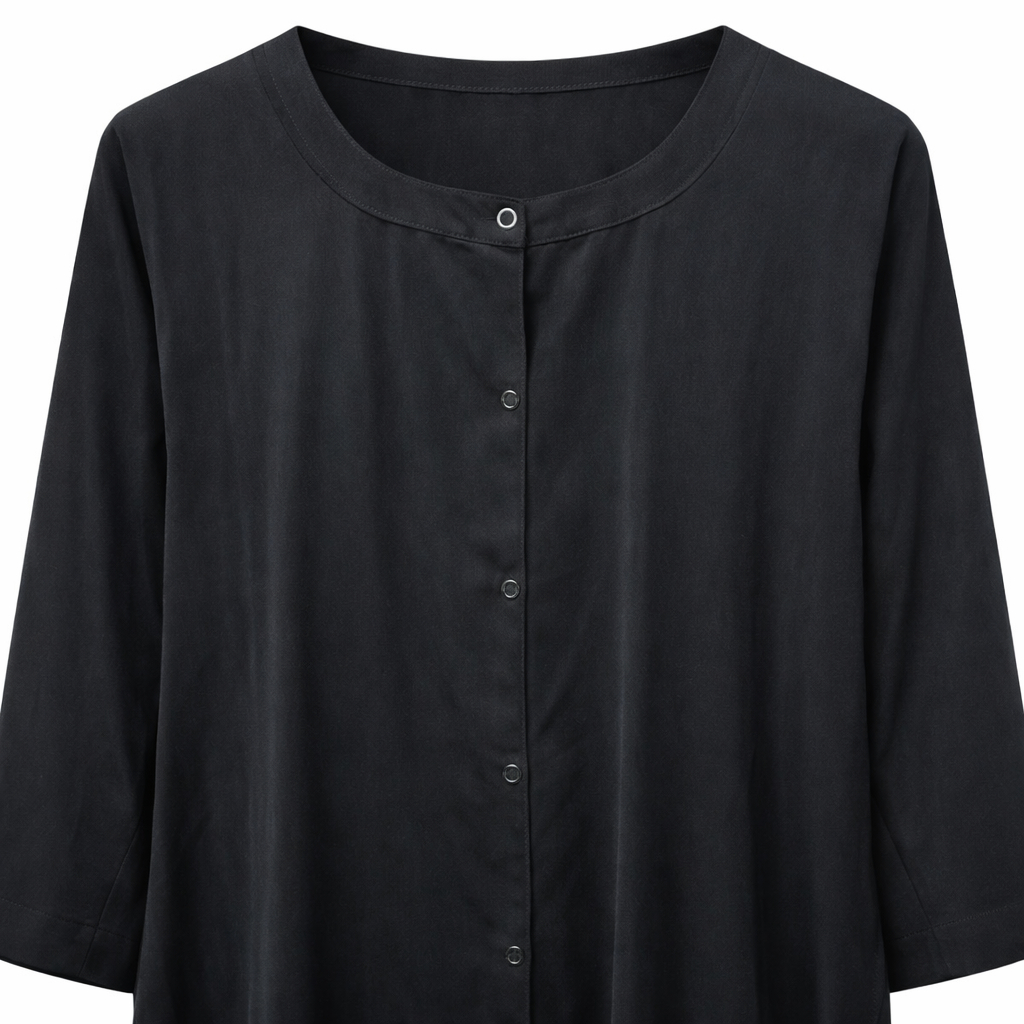 Front Open - Thick Crepe (Black)
