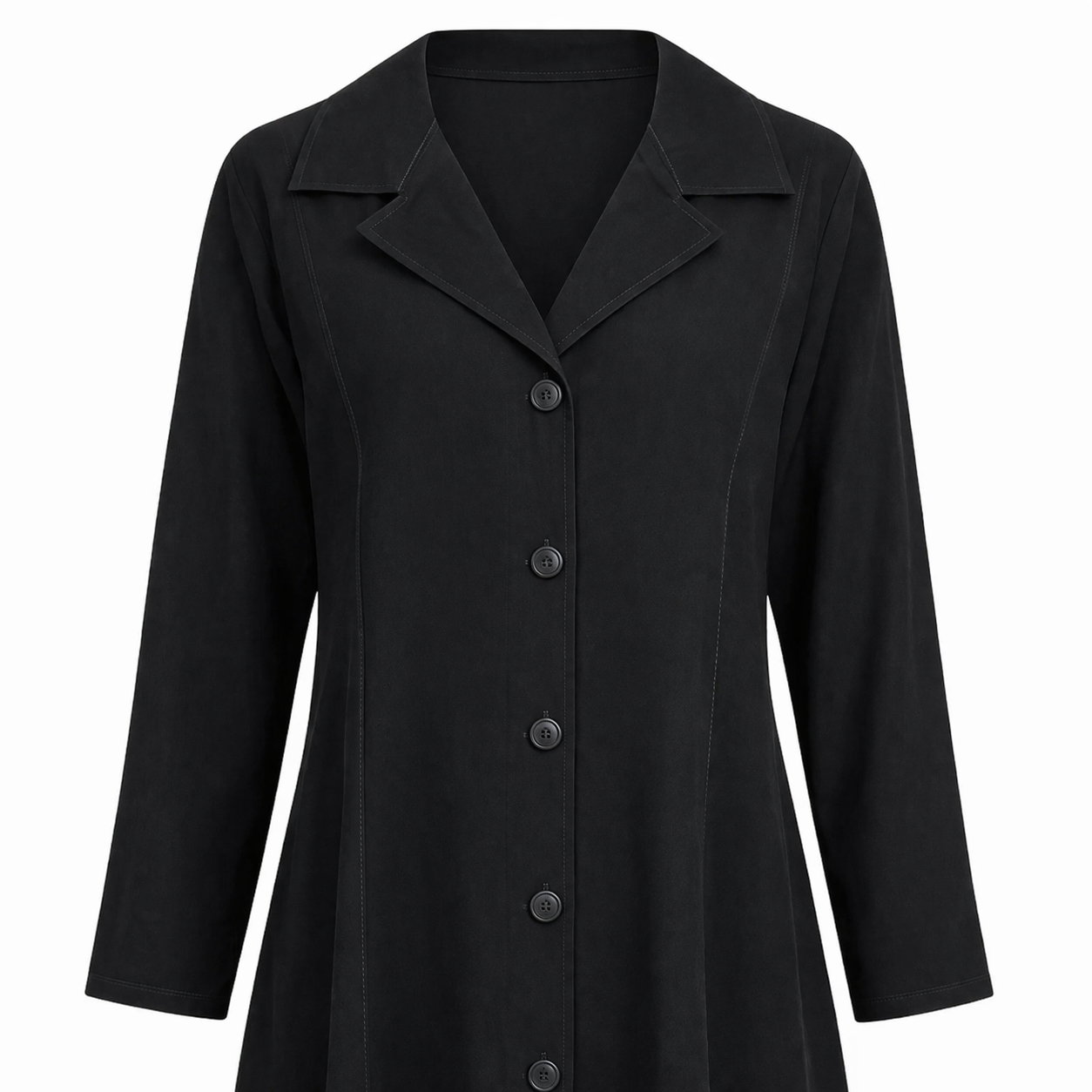 Coat Style x Straight Lines - Silk (Black)