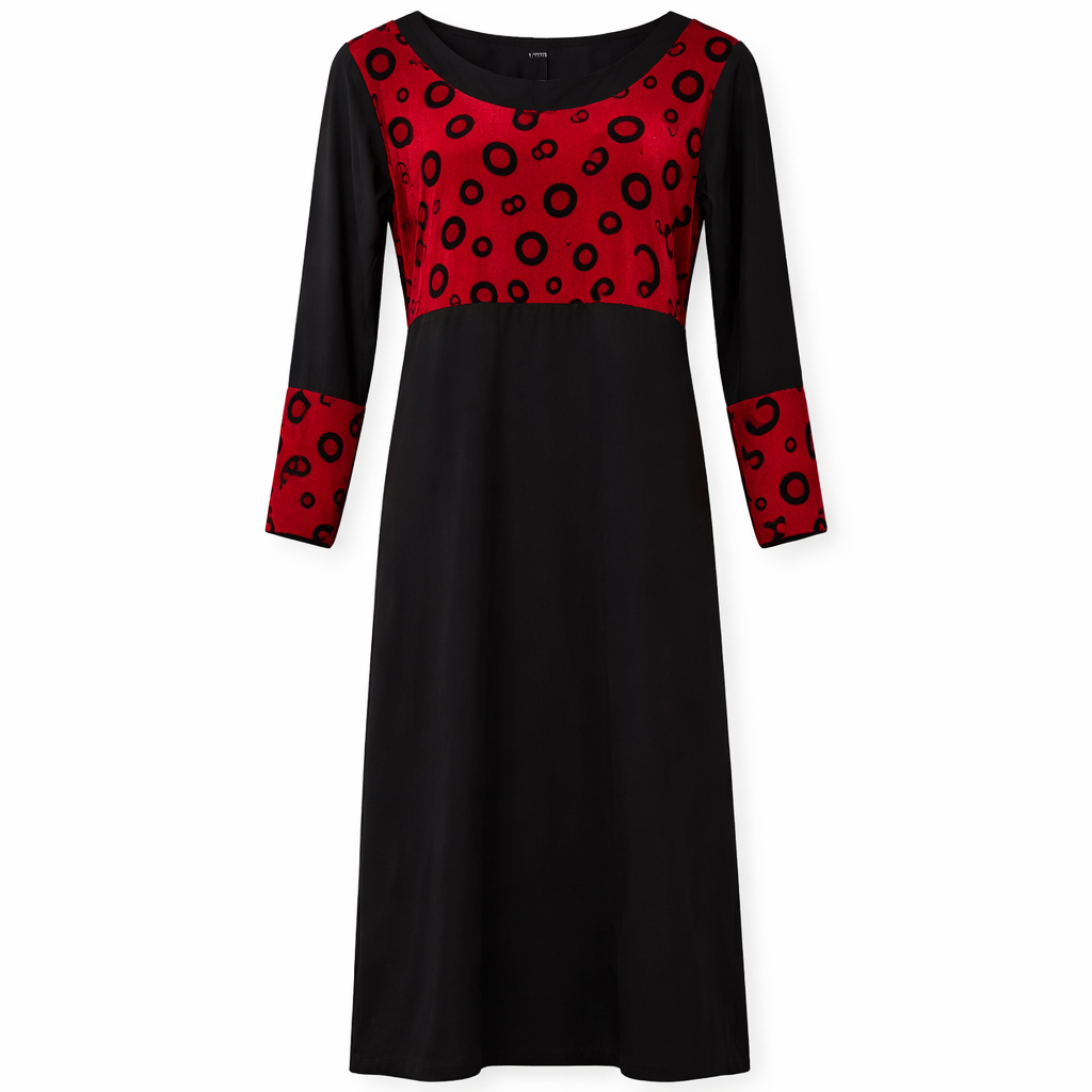 Front Closed - Arabic x Printed Red Velvet