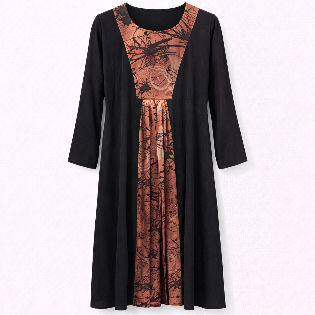 Front Closed x Printed Front x Frill - Arabic (Black)