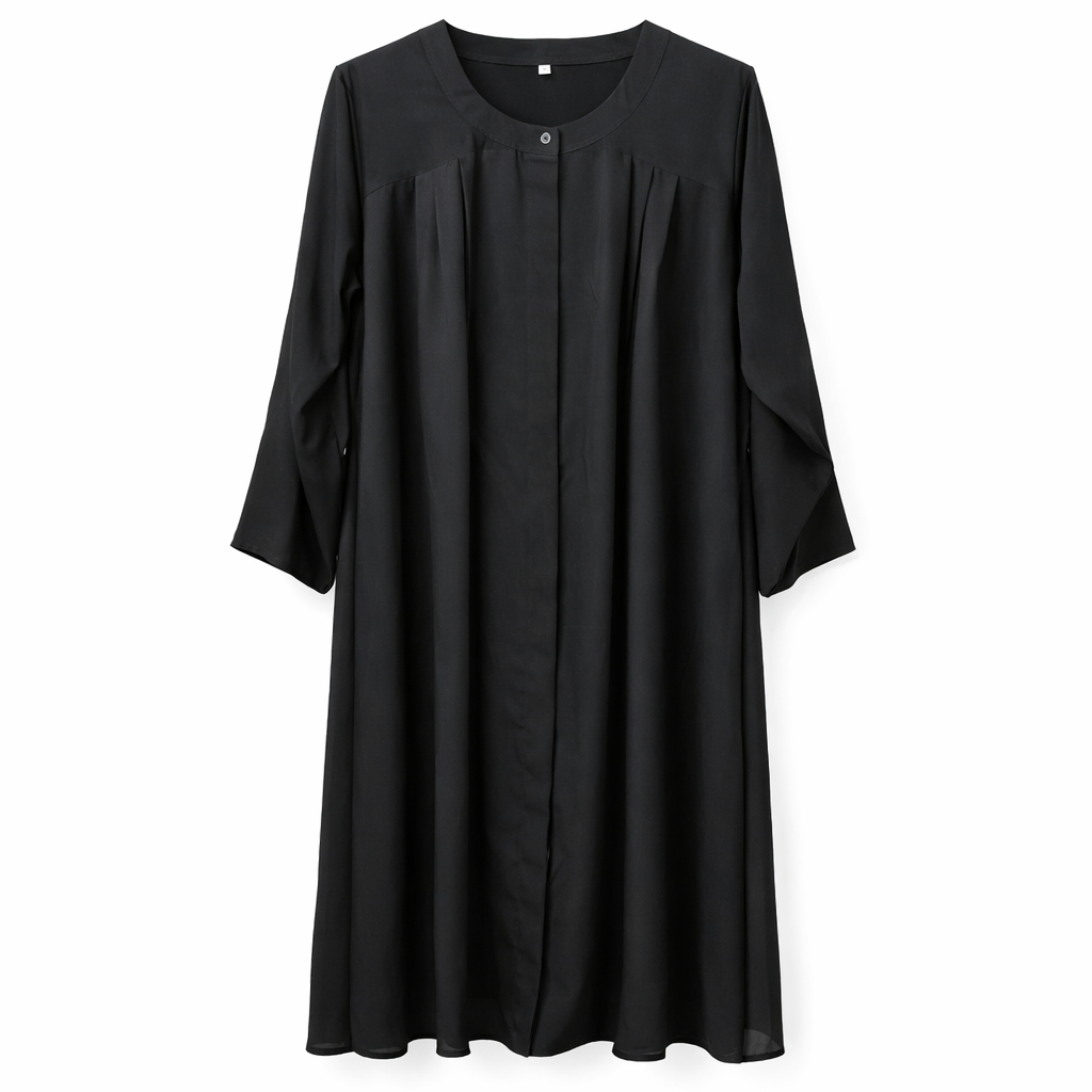 Front Open x Frills - Crepe (Black)