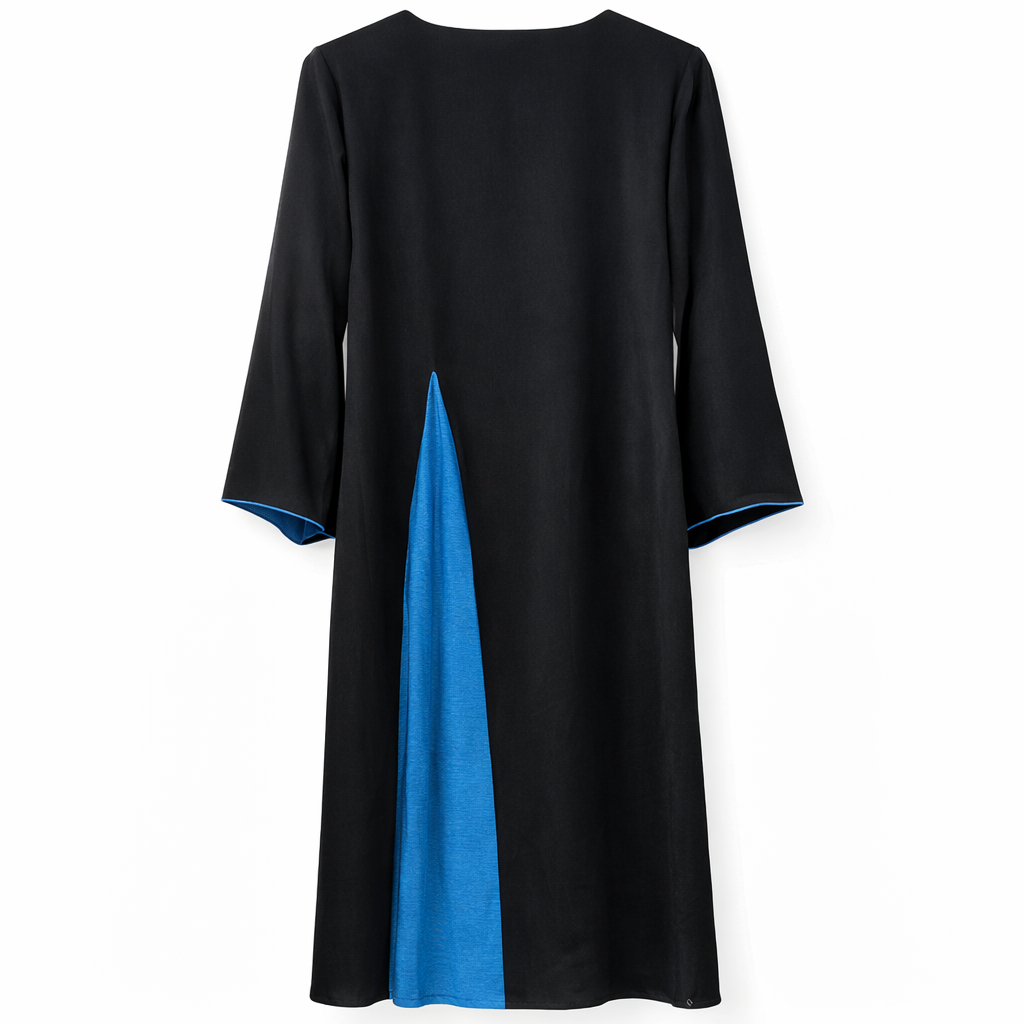 Front Open x Side Buttons x Back Slit - Arabic (Black)