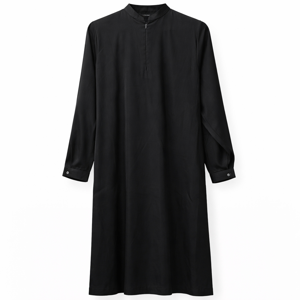 Front Closed x Collar - Premium Silk (Black)