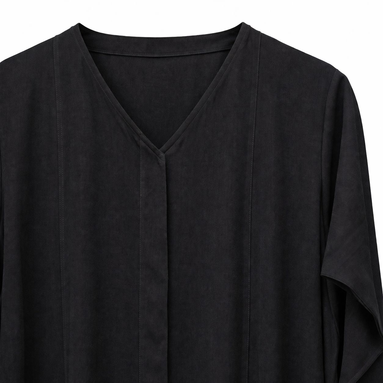 Front Open x Buttons Hidden x Straight Lines - Arabic (Black)