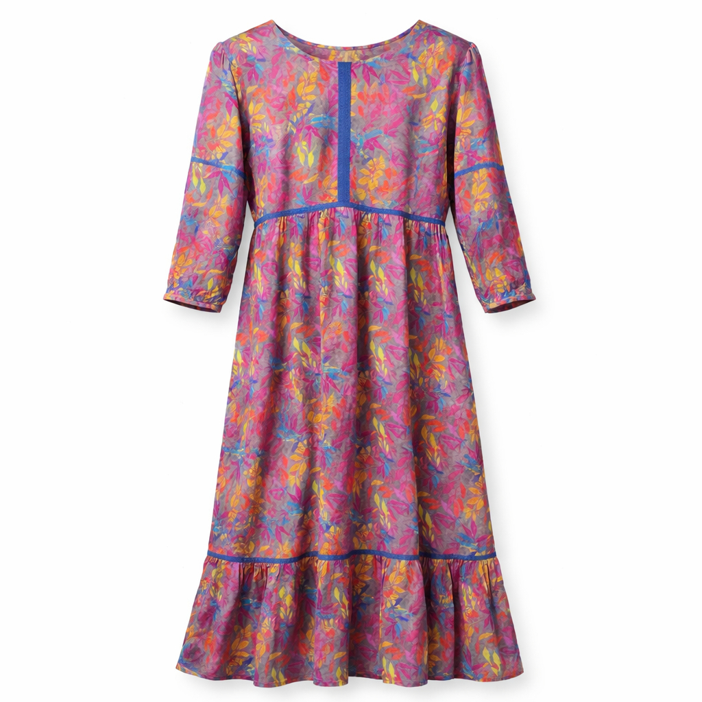Front Closed x Frills - Abstract Floral Print (Grey Base)