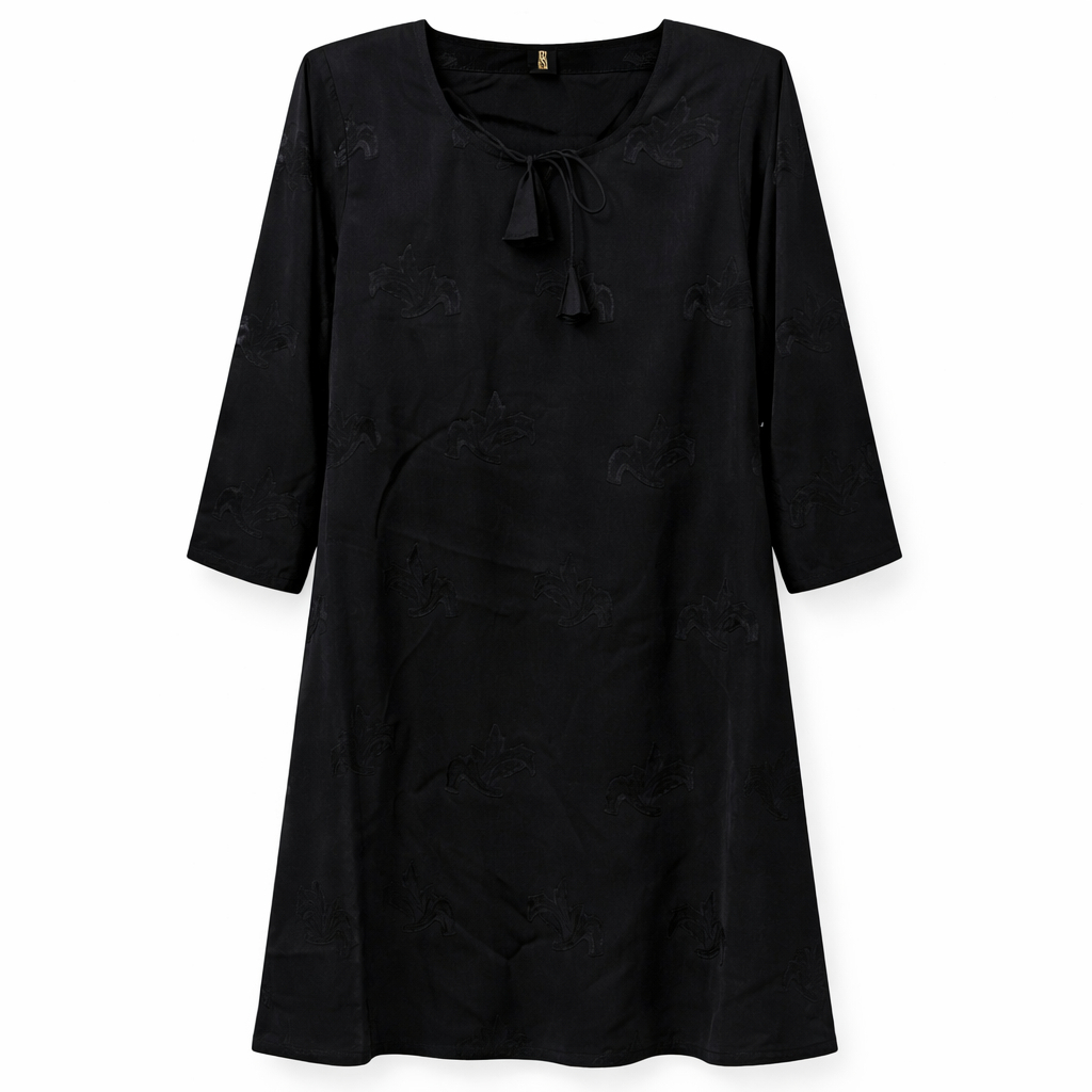 Kids Front Closed - Self Jacquard (Black)