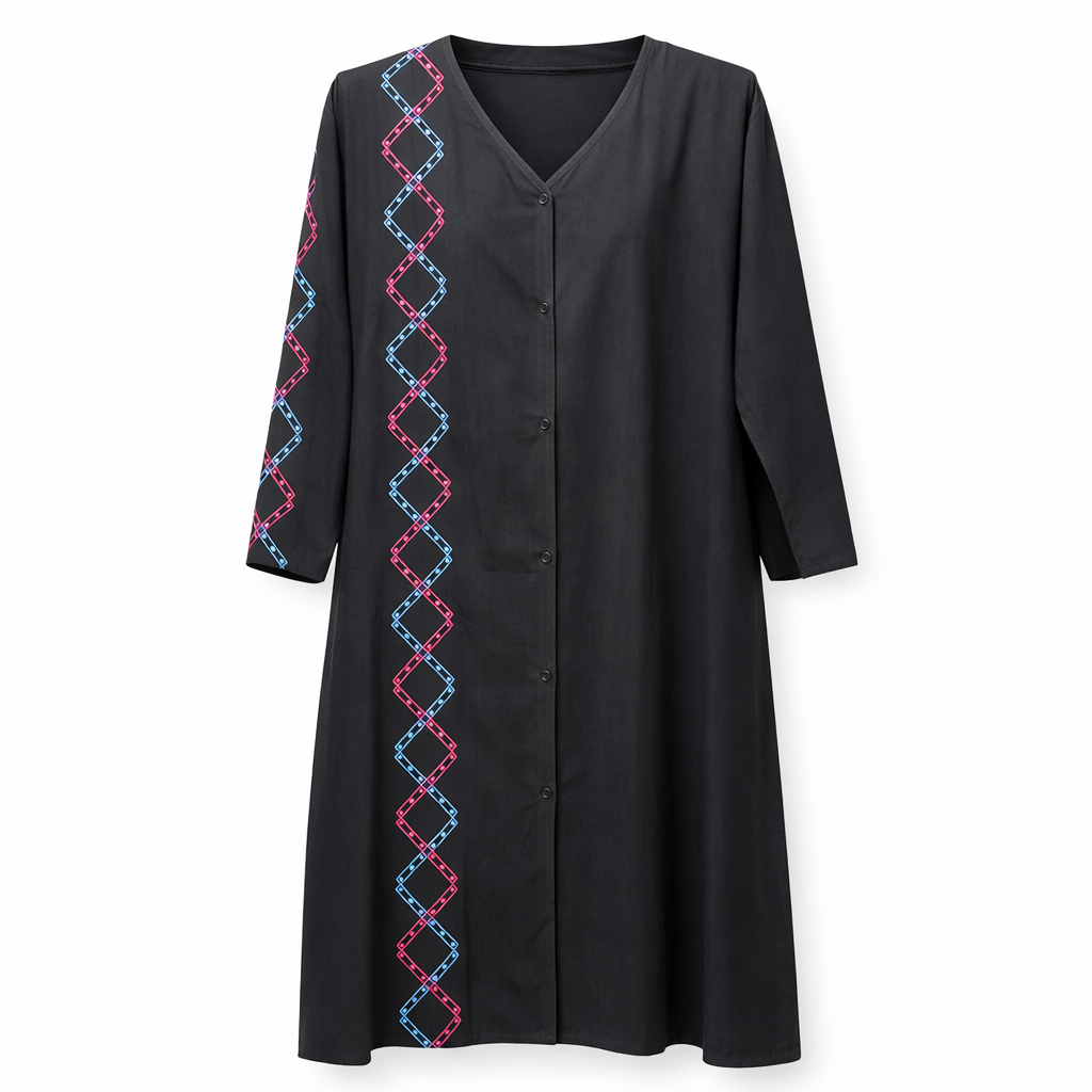 Front Open x Rhinestone - Arabic (Black)