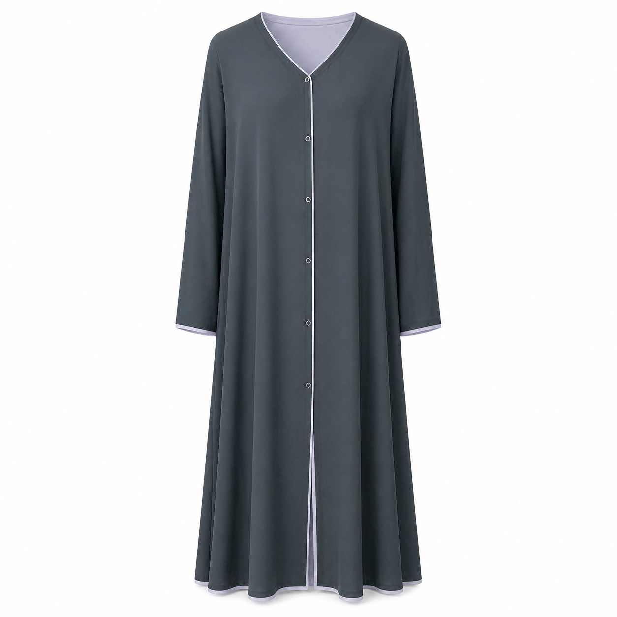 Double Front Open - Dark Teal Green x Ice Grey
