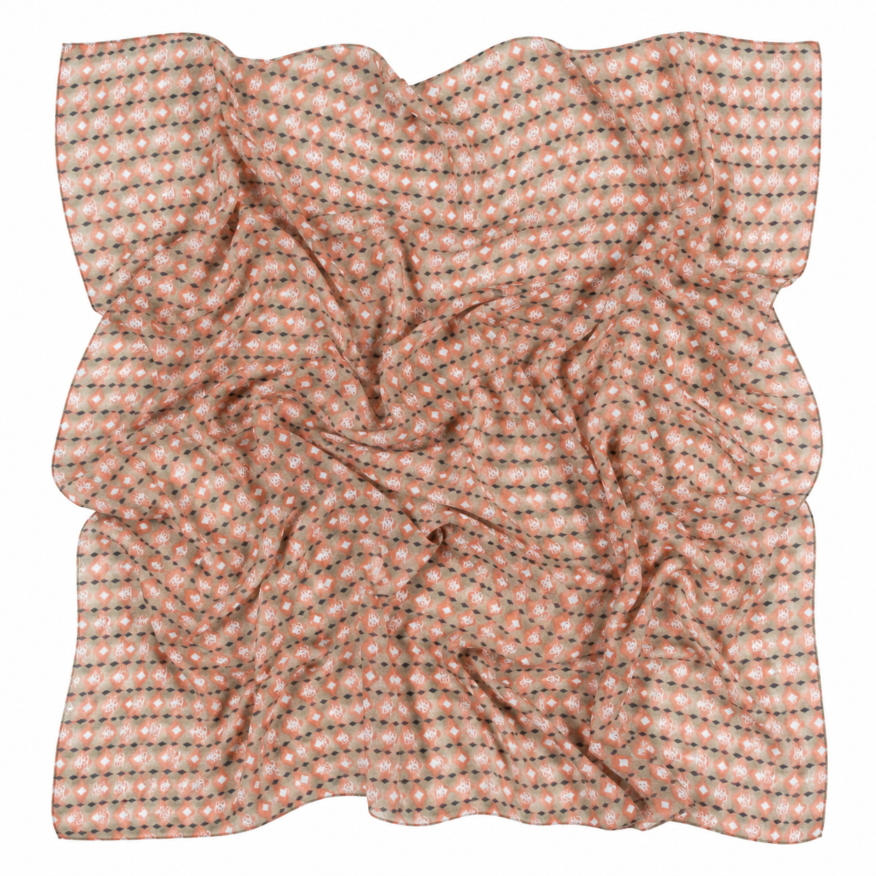 Squared Scarf x Printed - Retro Geometric
