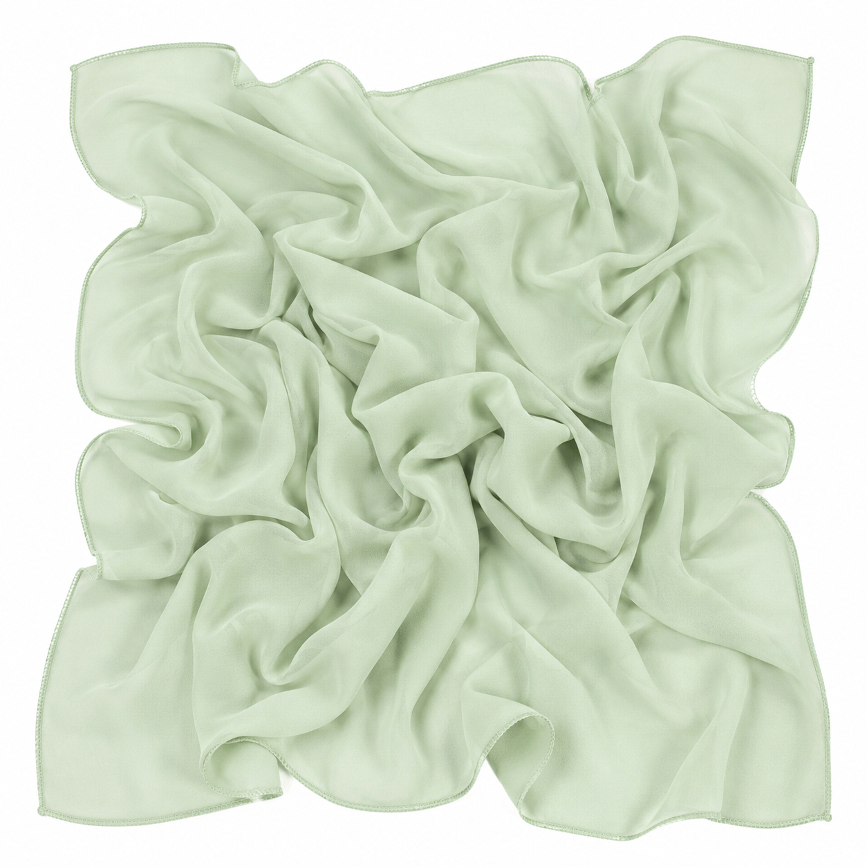 Squared Scarf x Plain - Mint Green