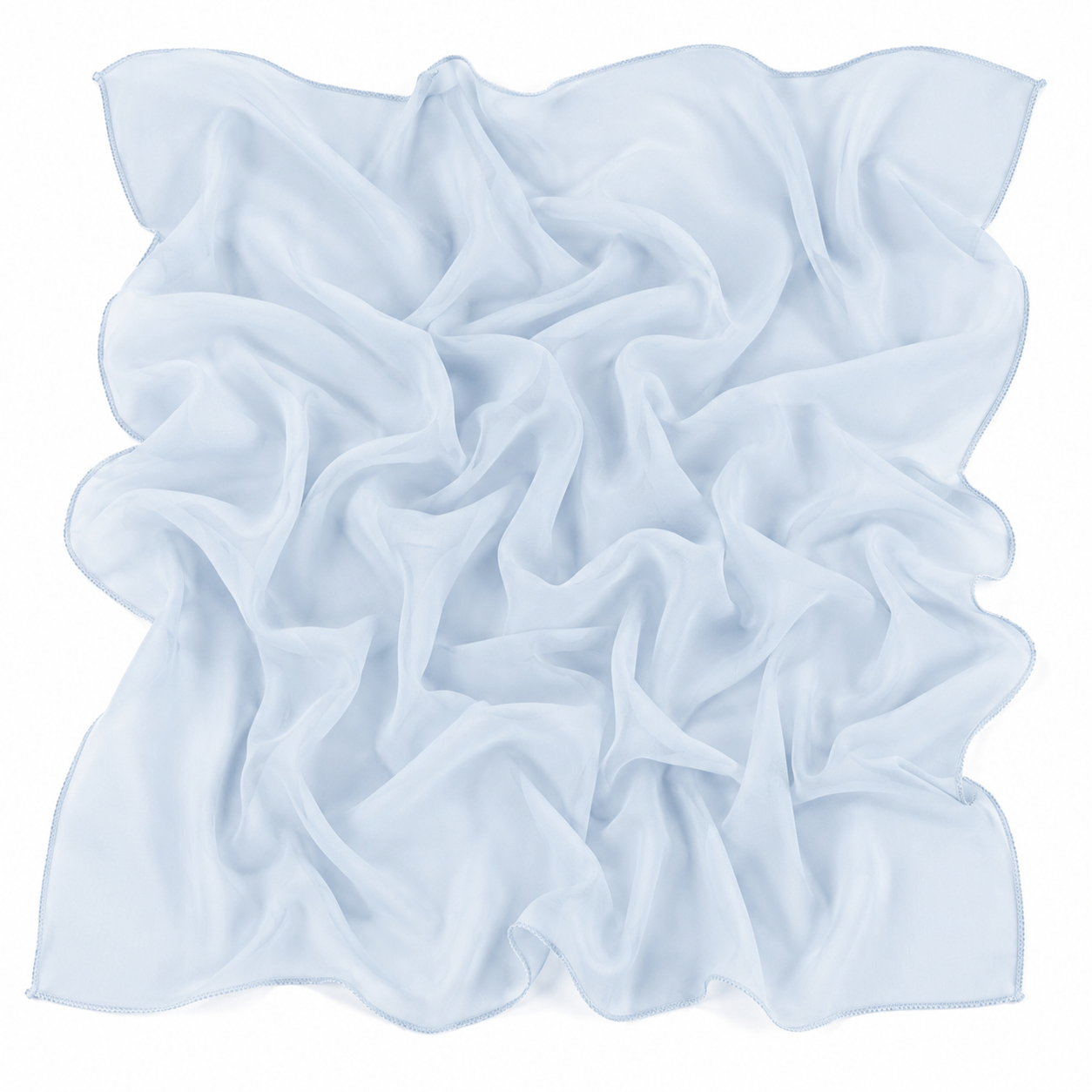 Squared Scarf x Plain - Baby Blue