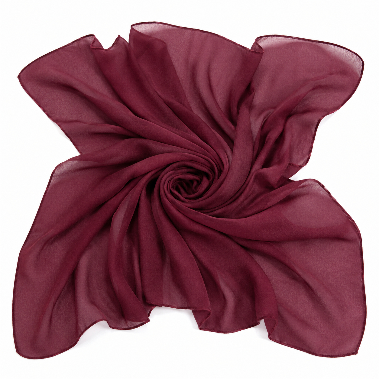 Squared Scarf x Plain - Wine Berry