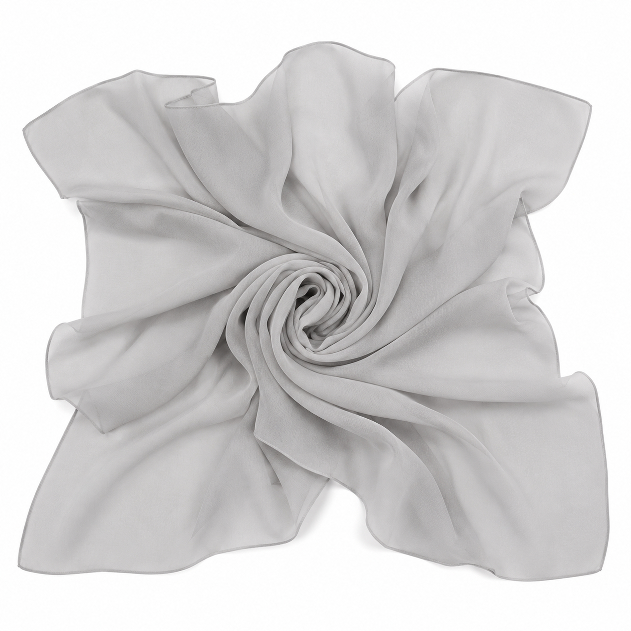 Squared Scarf x Plain - Dove Grey