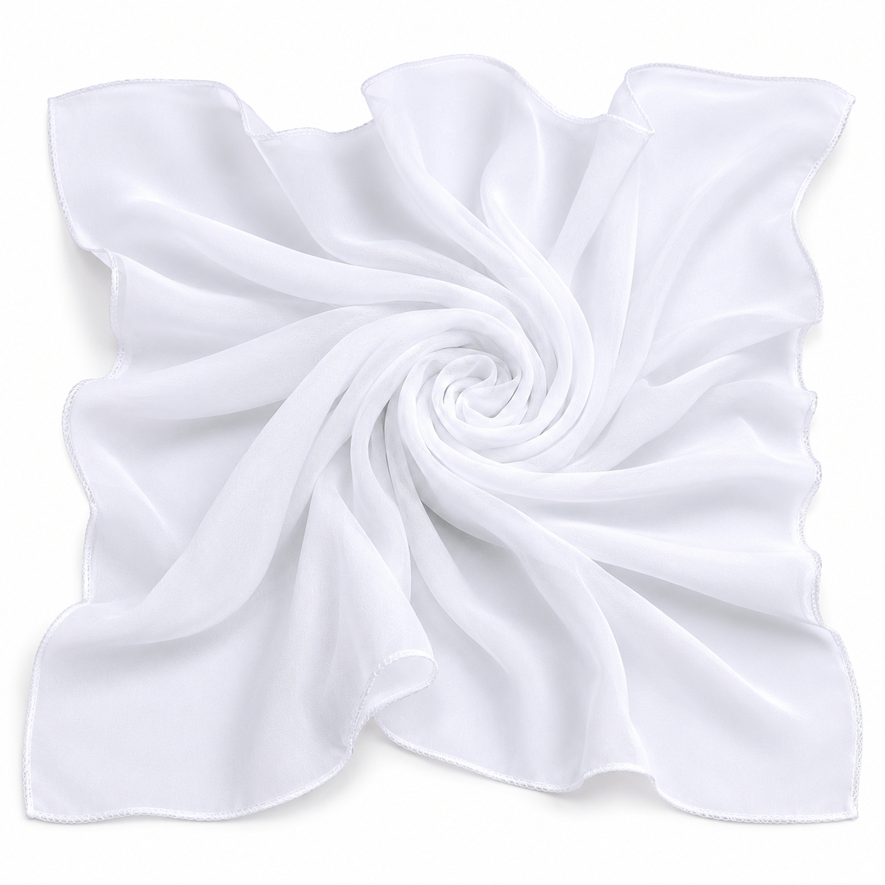 Squared Scarf x Plain - White