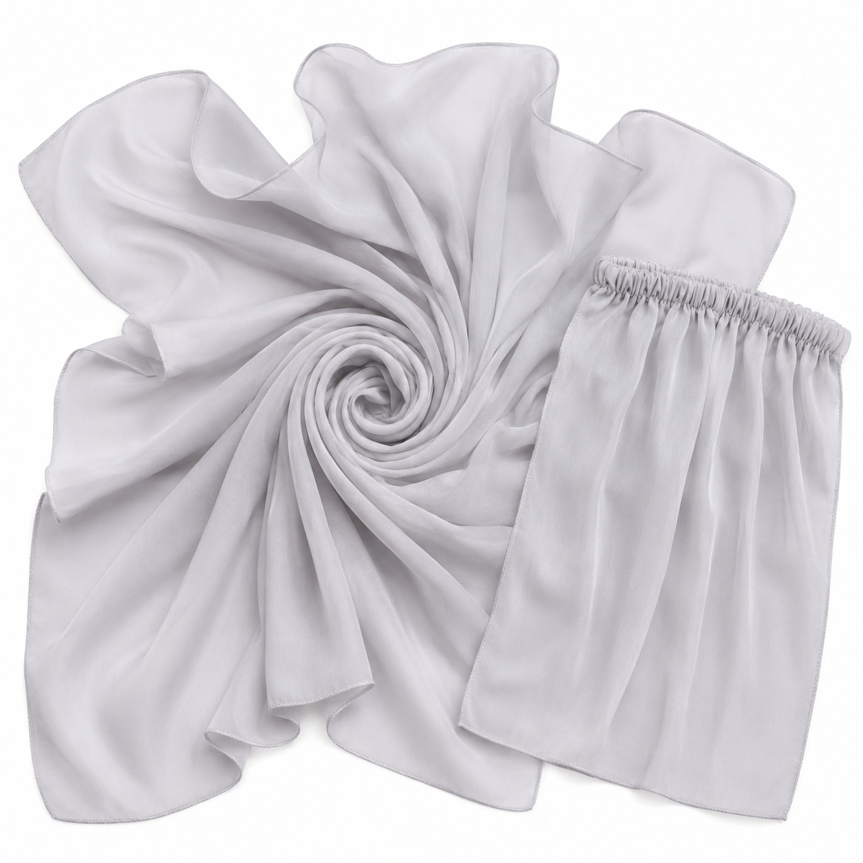 Squared Scarf x Niqab - Pearl Grey