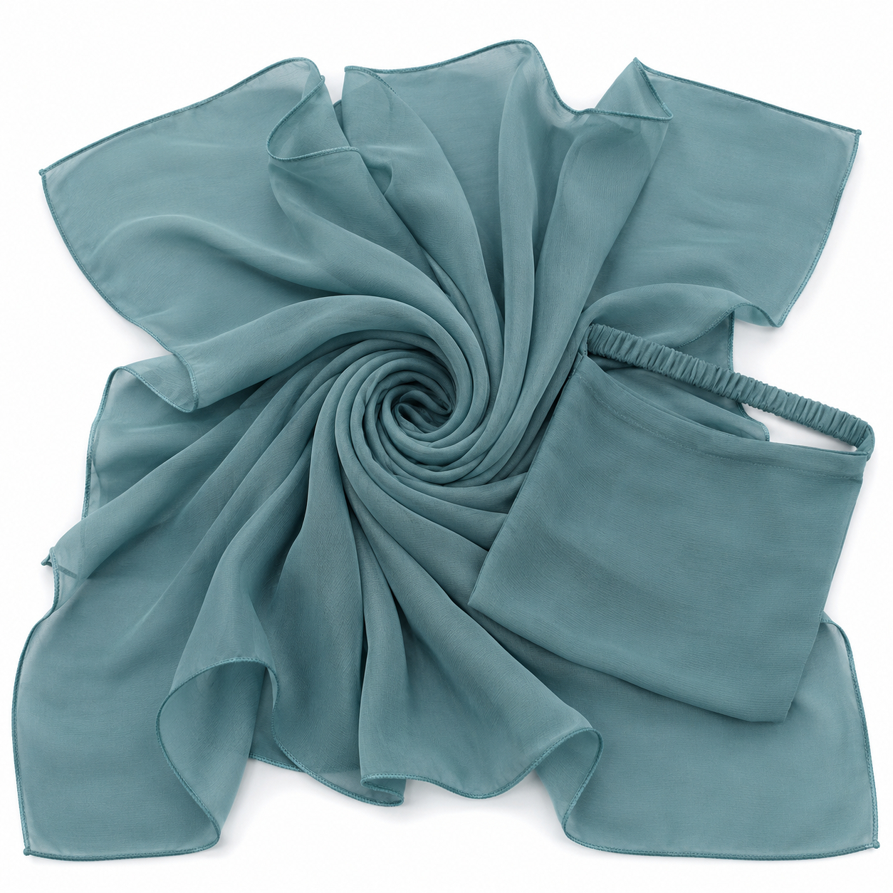 Squared Scarf x Niqab - Dusty Teal