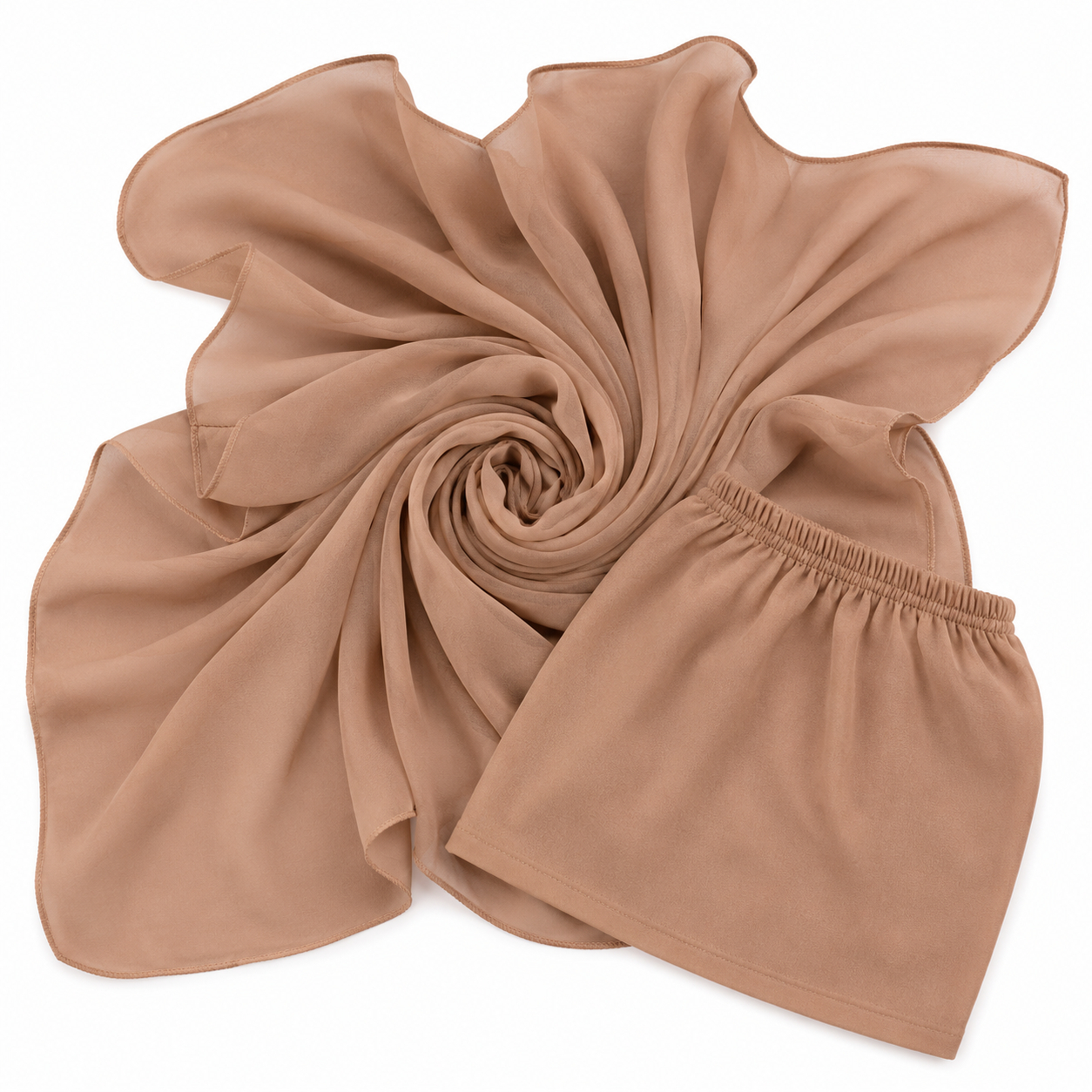 Squared Scarf x Niqab - Latte Beige