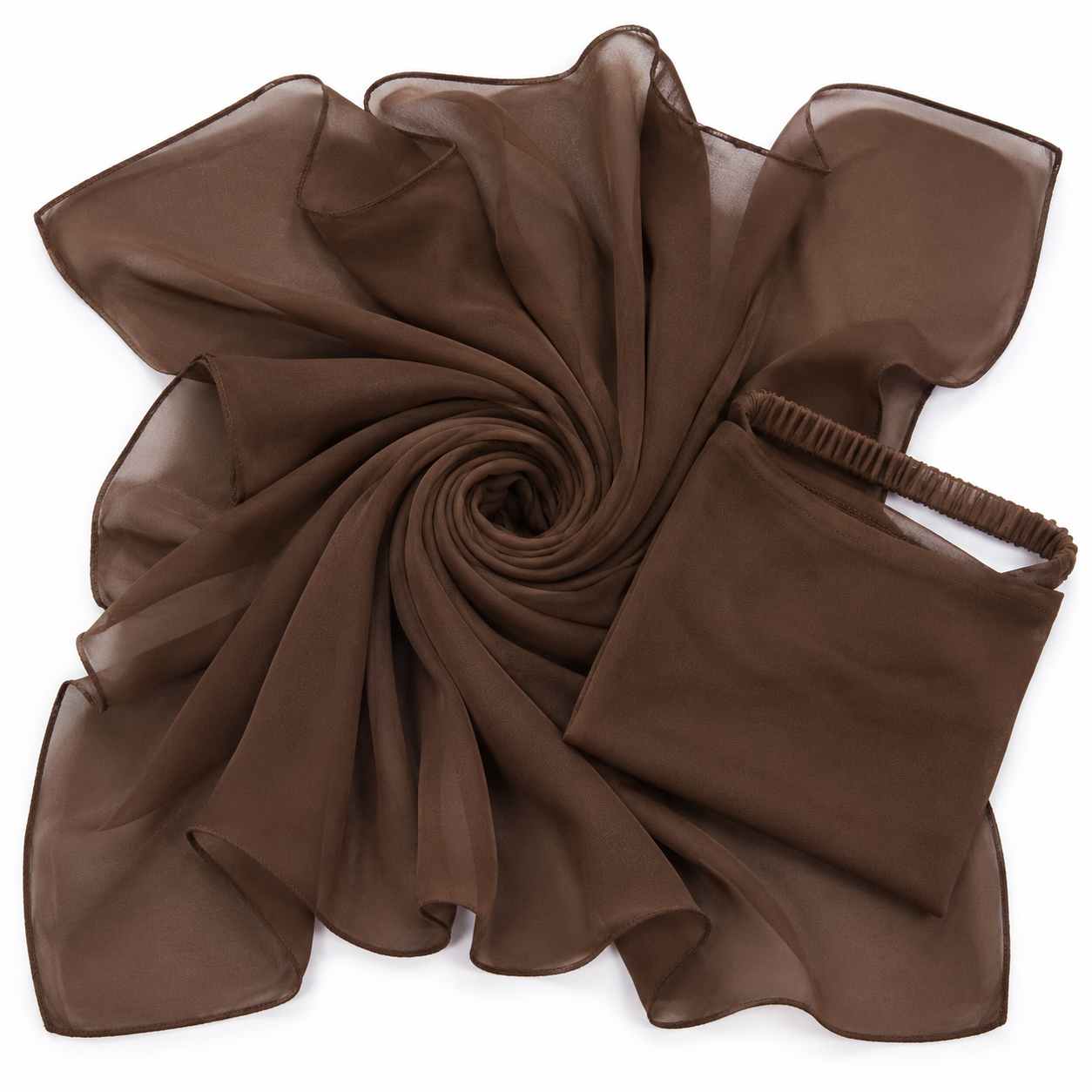 Squared Scarf x Niqab - Cocoa Brown