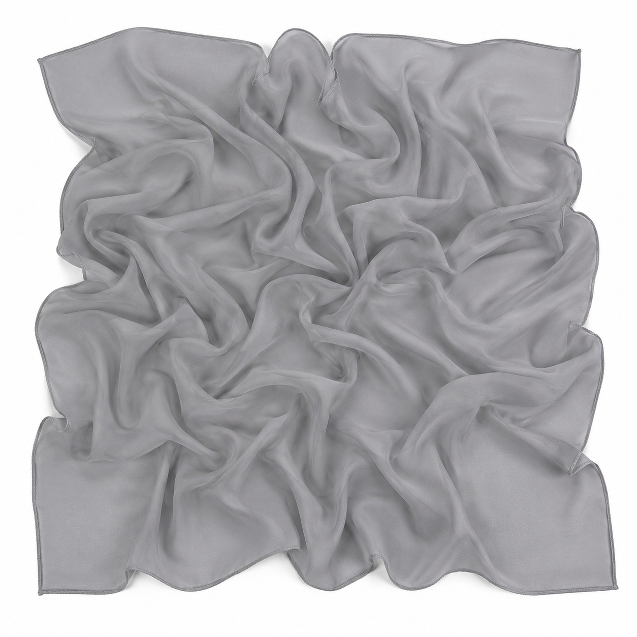 Squared Scarf x Plain - Smoke Grey